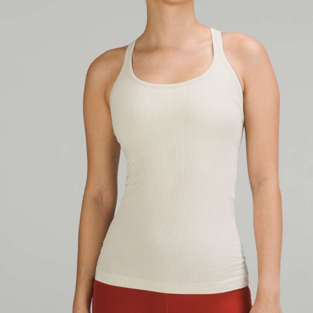 Lululemon Ebb to Street Tank Top Natural Ivory